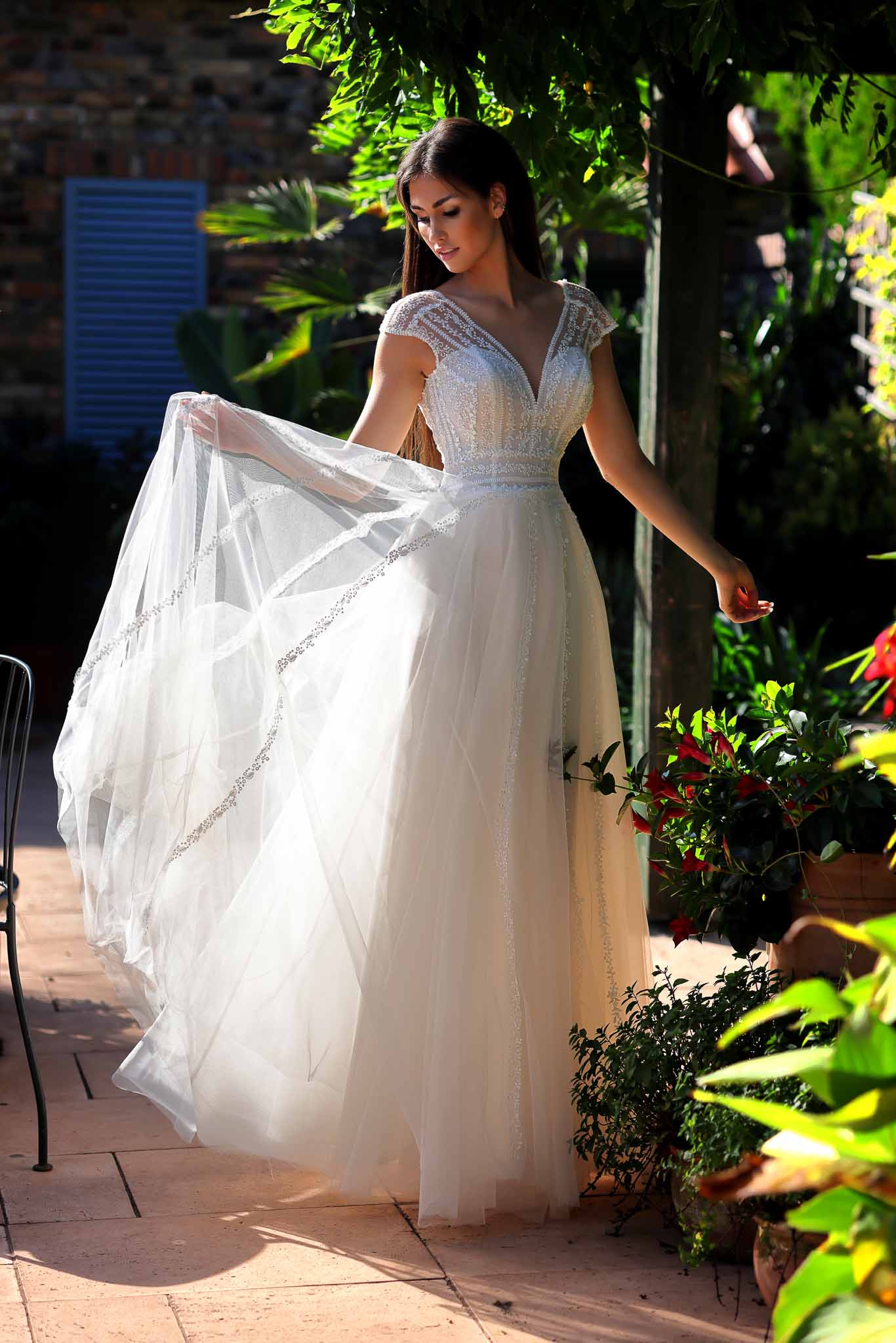 Stella Romantik Kleid Salvia